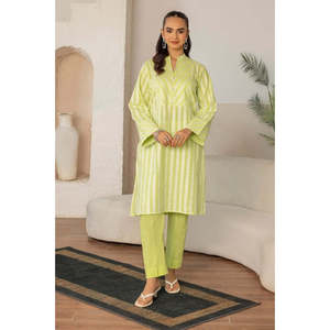 Conjunto de Verano para Mujer con Lentejuelas y Jacquard Verde Lurex, Cuello Cuadrado, Corte Holgado, Talla 2XL, Camisa y Pantalón para Salidas - Product Image 4