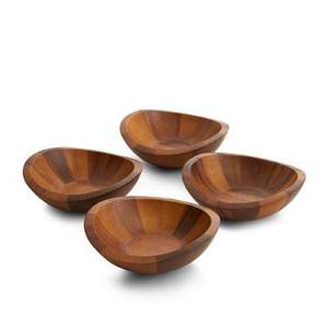 Cuenco moderno de madera de mango con patas, hecho a mano con estilo y perfecto para servir ensaladas, frutas o espacio de comedor decorativo - Product Image 4