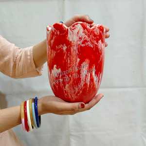 Plat de service moderne de luxe en résine de malachite, design attrayant, fait à la main, durable, de qualité supérieure, bol à salade fantaisie - Product Image 6