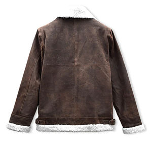 Logo personnalisé Vestes en cuir véritable de haute qualité Nouvelle mode Veste en cuir originale pour hommes à bas prix - Product Image 2