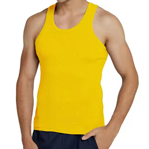เสื้อกล้ามผู้ชายผ้าคอตตอนแห้งเร็วระบายอากาศได้ดีสีพื้นลำลองผ้า100% ตามสั่งเป็นมิตรกับสิ่งแวดล้อม - Product Image 5