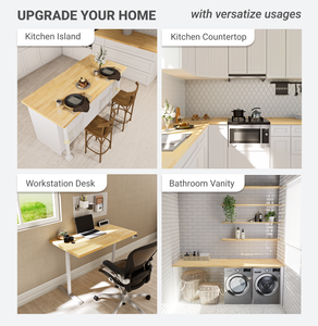 Comptoir de boucher en bois d'hévéa transparent de qualité supérieure-Prix abordables, variation de couleur, personnalisé pour tous les projets de bricolage - Product Image 4