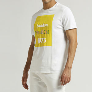 T-shirt en coton 100% de haute qualité OEM, 280g, uni, impression 3D en relief personnalisée, logo, t-shirt surdimensionné pour hommes - Product Image 2