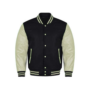 แจ็กเก็ตทีมโรงเรียนสำหรับผู้ชายและผู้หญิงแจ็กเก็ตเบสบอลวิทยาลัยดีไซน์ตามสั่ง - Product Image 1