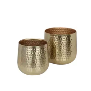 Pots de fleurs et jardinières modernes écologiques de la plus haute qualité pour l'intérieur et l'extérieur, en fer martelé couleur or, pour usage domestique, à bas prix - Product Image 4