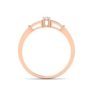 Trendy New Unique Gold Plated IGI Certified Wedding Ring Brilliant Cut Lab Grown Diamond Bezel Set Optimal Women's Engagement - Product Image 5