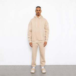 ชุดวอร์มแบบยูนิเซ็กซ์ ปี 2023 เป็นมิตรกับสิ่งแวดล้อม ไซส์พลัส ชุดฮู้ดดี้และกางเกงจ็อกเกอร์สั่งทำพิเศษ ผ้าฝ้าย 100% ทรงโอเวอร์ไซส์ คุณภาพพรีเมียม ขายส่ง สไตล์คนเมือง - Product Image 1