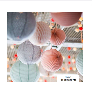 Linterna de papel multicolor variedad de tamaño y forma redonda más fácil de plegar Venta al precio de fábrica al por mayor más barato - Product Image 5