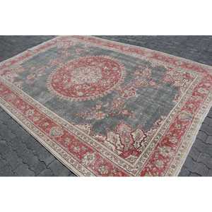 Alfombra Vintage Extra Grande de 7.5x10.8 pies (228x328 cm), Alfombra Abstracta Roja Turca - Product Image 2