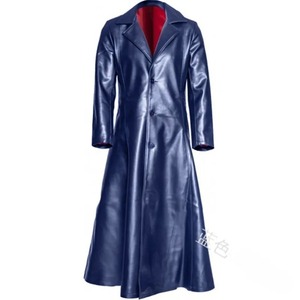 <b>Black</b> Single Breasted Long Trench Coat Leather Jacket <b>Men</b> Windbreaker Autumn Winter Pu Leather Jacket Business Male <b>Overcoat</b> - Product Image 5
