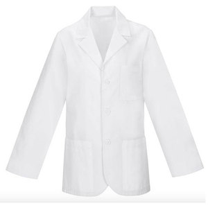 Bata de laboratorio unisex más vendida para hospital, con detección de agujas, fusión sin costuras, material suave de algodón, poliéster y elastano, ligera. - Product Image 1