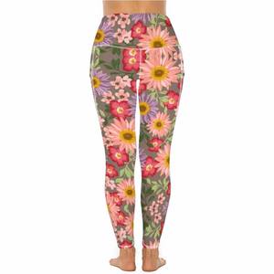 Wholesale Solid High-Waisted Scrunched Butt Yoga Gym Pants Quick Dry Fitness <b>Leggings</b> <b>With</b> <b>Pockets</b> Customizable Logo Tights - Product Image 6