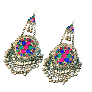 Boucles d'oreilles de style afghan multicolore et légères du meilleur fabricant Ensemble de boucles d'oreilles de haute qualité, à la mode et bon marché pour femmes - Product Image 2