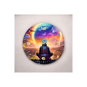 Reloj de pared de mesa silencioso de madera de 50cm con estampado colorido Idea de regalo perfecta - Product Image 3