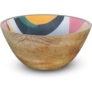 Bol de service fait à la main en bois et vaisselle de travail Meena bol à mélanger pour ustensiles de cuisine de couleur marron au prix le plus bas - Product Image 5