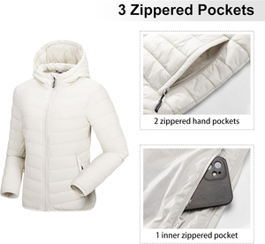 Nueva llegada caliente Ropa de invierno Abrigos de plumas Crop Custom Bubble Chaquetas Mujeres Chaqueta acolchada con capucha - Product Image 6