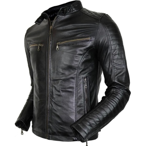 Veste en cuir d'agneau pour homme de luxe, cuir véritable de qualité supérieure, vêtements d'extérieur d'hiver - Product Image 2