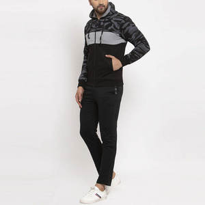 Ensemble de survêtement décontracté pour homme, brodé, coupe ajustée, 100 % coton, polaire respirant - Product Image 4