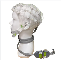 Greentek Casque EEG en filet à base d'éponge, sans gel, pour applications EEG cliniques, 32/64/128 canaux