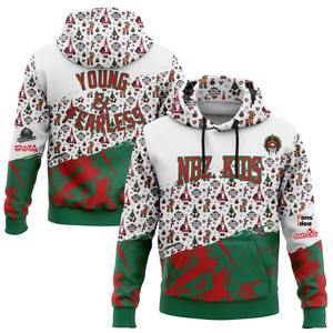 Direct Industry Wholesale 3D Embroidered Custom Stitched Crimson White-Gold 3D <b>Christmas</b> Sports Pullover Sweatshirt <b>Hoodie</b> - Product Image 6
