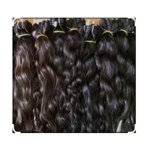 Vente en gros de paquets de cheveux vierges brésiliens non traités extensions alignées sur les cuticules naturelles vendeurs de style ondulé pour les coiffeurs - Product Image 2