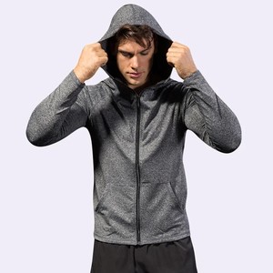 Sudadera con capucha de algodón 100% para hombre, ropa deportiva cómoda con cremallera bordada, chándales térmicos para correr, chaqueta para actividades al aire libre - Product Image 4