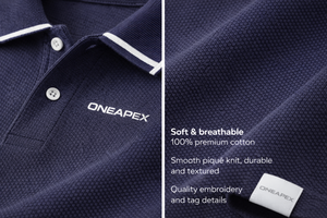 Camisa Polo Personalizada para Hombre - Manga Corta, Poliéster, Uniforme Corporativo y de Equipo (Azul Marino) - Product Image 5