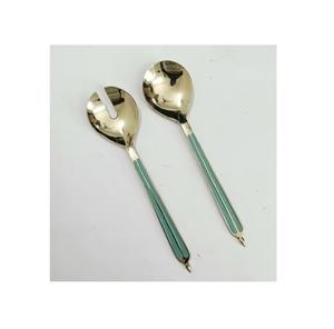 Trending Handmade Stainless Steel <b>Salad</b> <b>Server</b> with Round Matte Polished Handle Flatware Sets for Restaurants & Hotels - Product Image 1