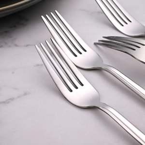 Juego de 4 Tenedores de Acero Inoxidable SmoothGrip Sostenibles - Lindos Tenedores para Servir Frutas, Café y Postres para Uso en Restaurantes - Product Image 3