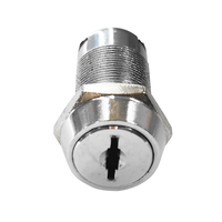 Serrure à clé plate pour distributeurs automatiques et appareils de jeu, efficace, taille 19 mm, 2 clés, finition chromée, alliage de zinc, ABA ANSI Grade 2