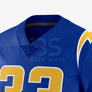 Camiseta de fútbol americano con logotipo personalizado al por mayor, Camiseta deportiva para hombre, camiseta de práctica de fútbol para jugadores - Product Image 3