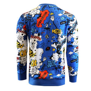 Sweat-shirt en molleton de coton pour homme, coupe classique, style hip-hop, streetwear décontracté, col rond, manches longues, imprimé 3D, hiver, éco-responsable - Product Image 6