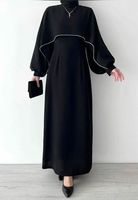 Vente en gros d'Abaya Hijab en soie indienne de luxe, élégante, anti-rides, faite à la main, à manches longues, pour femmes
