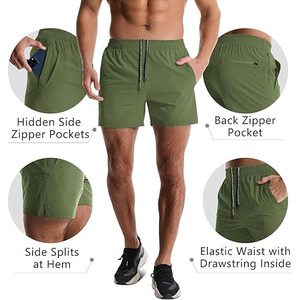 Pantalones cortos atléticos Logotipo personalizado Joggers ligeros Correr Gimnasio Ropa deportiva Hombres Entrenamiento Fitness Gym Shorts - Product Image 4