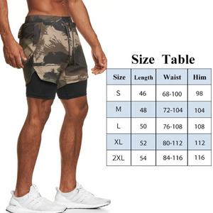 Wholesale Printing Logo Sports <b>Shorts</b> GYM Quick Drying Mid Waist Running Pants <b>Camouflage</b> 2 in 1 Fitness <b>Shorts</b> DDP shipping - Product Image 6