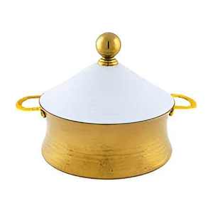 Design royal plaqué or et argent et durable, la casserole ronde en métal parfaite pour chaque repas et occasion - Product Image 4