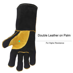 Qualité supérieure Meilleure conception Gants de soudage en cuir de vachette Poignées confortables robustes Gants de soudage tendance de protection - Product Image 4