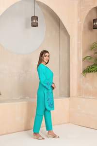 2024 été élégant brodé coton/pelouse robe pour femmes confortable indien et pakistanais Style ethnique vêtements - Product Image 5