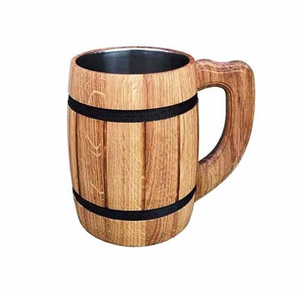 Tazas de Té y Café de Madera Natural con Bandeja, Populares para Fiestas, Exportadas desde India por Saniya Handicraft - Product Image 1