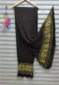 Dupatta en soie Gajji traditionnelle pour invité de mariage, douce et lisse, pure soie Gajji Bandhej Dupatta, prix de vente par le fabricant - Product Image 4