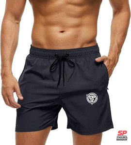 Short de sport respirant à taille élastique et à séchage rapide pour hommes, avec poche pour le fitness et la course à pied - Product Image 5
