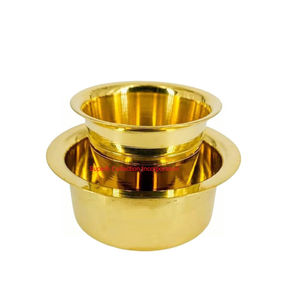 Creative Quality Brass Dabara Set Handcrafted Pure Brass Filter <b>Coffee</b> Tumbler <b>And</b> <b>Saucer</b> Indian Drinkware For Home <b>And</b> Kitchen - Product Image 1