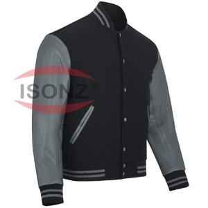 Chaqueta Universitaria de Invierno Reversible Personalizable ISONZ, Estilo Urbano, Ecológica, 100% Lana, Estilo Béisbol, Venta al por Mayor - Product Image 3