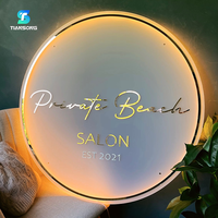 Enseigne lumineuse personnalisée pour salon de beauté, intérieur/extérieur, 3D, avec logo de bureau éclairé, enseigne de barbier rétroéclairée