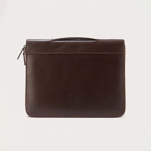 For Eclectic Vintage Brown Leather Folio Organizer Protective Feature - Product Image 1
