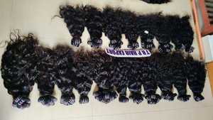 Qualité supérieure 100% brut non transformé vierge indien Temple Remy cheveux humains tressage naturel ondulé bouclés droite Extensions de cheveux - Product Image 6