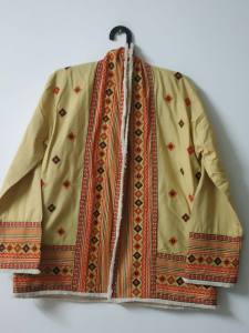 Ropa de fiesta de algodón para mujer, abrigo indio bordado pesado, chaquetas de invierno, kimono corto acolchado de Tela con estampado de bloque de mano indio - Product Image 1