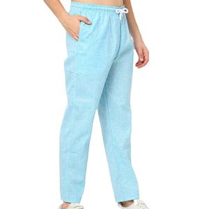 Pantalon de jogging décontracté en coton et élasthanne pour hommes, taille élastique, pantalon léger de couleur unie à fond droit et cordon de serrage personnalisé - Product Image 4