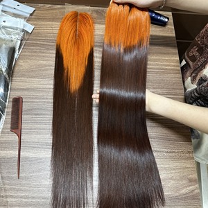 Pelucas de cabello virgen vietnamita de alta calidad de tendencia caliente, paquetes de cabello crudo recto de hueso, pelucas de cabello humano con cierre de encaje transparente - Product Image 3