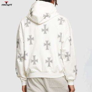 Nueva llegada 2025 Sudadera térmica personalizada con diamantes de imitación al por mayor Precio de fábrica Sudaderas con capucha con diamantes de imitación - Product Image 3